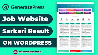 How to Create Job Website on WordPress  Create Job  Sarkari Results Website [upl. by Ylrrad]