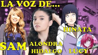 Personajes con la voz de Alondra Hidalgo HInata Sam Lucy  Nyu quotMisaquot Rem SipiderWoman etc [upl. by Chlori981]