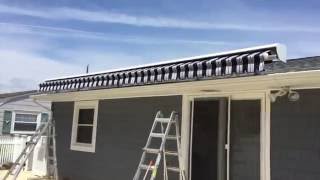 Large Roof Mounted Retractable Awning Installation Lavallette NJ [upl. by Benioff]