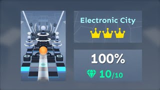 Rolling Sky Remake 130r  Electronic City ⭐️  1010 Gems And 33 Crowns 100 [upl. by Amisoc276]