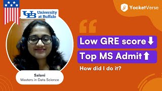 MS in Data Science at SUNY Buffalo with Low GRE Score  MS in US  Yocket Premium Review [upl. by Bandler3]