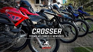 NOVA CROSSER 150 2023  TODAS AS CORES E VERSÕES 🔴🔵 [upl. by Aryajay872]