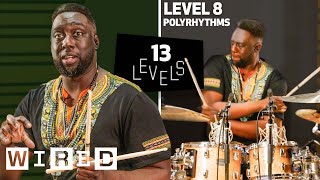 13 Levels of Drumming Easy to Complex  WIRED [upl. by Ruhtracm]