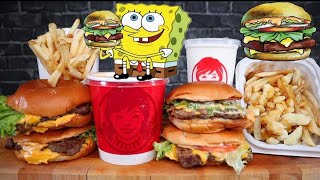 ASMR NO TALKING WENDYS NEW KRABBY PATTY PINEAPPLE UNDER THE SEA FROSTY FRIES CHILI AND POUTINE [upl. by Anerat]