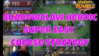 FTP Shadowclaw Heroic Red Quest  Super Easy  Warcraft Rumble Guide [upl. by Esirehc]