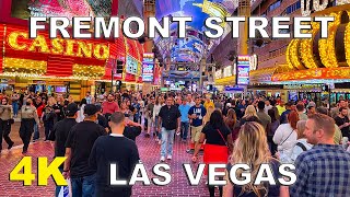 Fremont Street Las Vegas Night Walking Tour  2021  Las Vegas Nevada [upl. by Alcot]