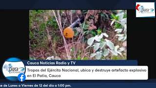 Tropas del Ejército Nacional ubica y destruye artefacto explosivo en El Patia Cauca [upl. by Audley]