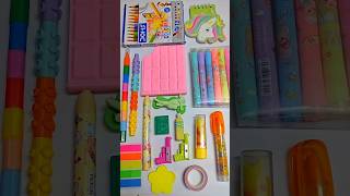 mega stationery kit pink stationery colour pencil eraser unboxing stationery pinkstationery [upl. by Imoyn]