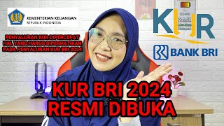 RESMI  PENYALURAN KUR BRI 2024 SUDAH DIBUKA INI DIA ATURANNYA [upl. by Reibaj]