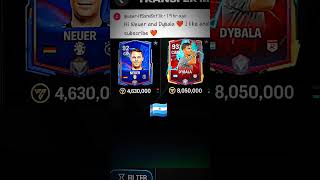 Manuel Neuer 🇩🇪 🆚 Dybala 🇦🇷fifa game fc mobile please subscribe game shorts [upl. by Laehcor]