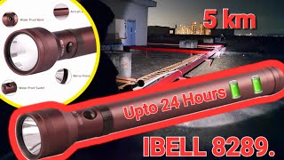 MOSTER TORCH iBELL FL8289 LED TORCH Ultra Long Beam Range upto 5 KM Torch Unboxing amp Review 1 [upl. by Huston]