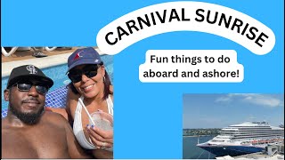 CARNIVAL SUNRISE FUN ACTIVITIES TO ENJOY ABOARD AND ASHORE [upl. by Aymik]