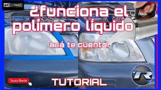 TRUCO para RESTAURAR FAROS de auto con POILIMERO LIQUIDO facil [upl. by Attiuqaj]