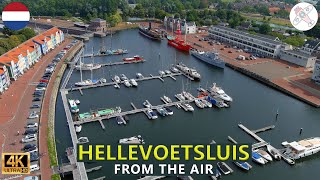 HELLEVOETSLUIS FROM THE AIR │NETHERLANDS 4K drone views of the fortified harbour of Hellevoetsluis [upl. by Ianahs]