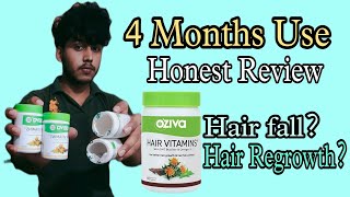 Oziva Hair Vitamins Review  4 Months Experience  Hair Fall And Hair Regrowth [upl. by Carson]