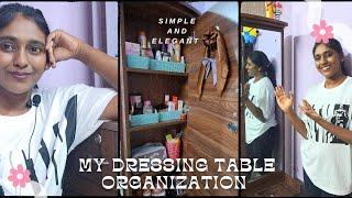 My dressing table organization and my makeup collection in Tamil Small dressing table organization [upl. by Nnaes]