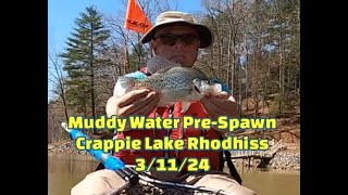 Muddy Water PreSpawn Crappie Lake Rhodhiss NC on 31124 [upl. by Yltneb926]