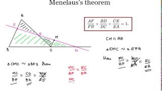 Menelaus Theorem and Proof [upl. by Conn]