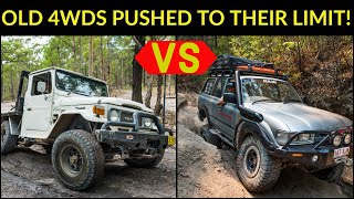 OLD 4WD CHALLENGE  huge rock steps winching chaos and RIDICULOUS beach camping [upl. by Orpheus]