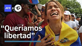 La reacción de los venezolanos ante los resultados de las elecciones • Vía AFP Español [upl. by Whitson]