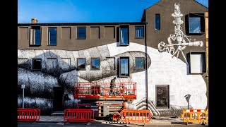 Phlegm artist works on mural at Eye Witness Works [upl. by Tedric]