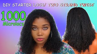 DIY MICROLOCSTWO STRAND TWIST 1000 LOCS [upl. by Deadman]