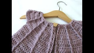 How to crochet a little girls cable cardigan  sweater [upl. by Naujat]