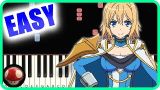 FULL Hangyakusei Million Arthur 2nd Season OP  ORESAMA  OPEN THE WORLDS  EASY Piano Tutorial [upl. by Thevenot]