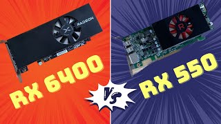 RX 6400 vs RX 550  Low Profile GPU Comparison [upl. by Lydell205]