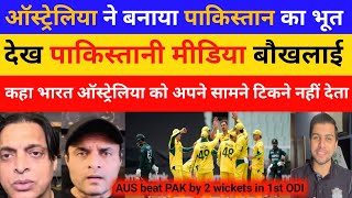 Pak media shocked reaction on AUS beat PAK in 1st ODI 😱 babar azam again flop  pak media reaction [upl. by Derinna]