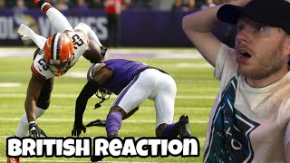 British Reaction to NFL Top 20 Biggest HITS [upl. by Rotow]