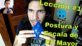 Tutorial de Ocarina de 6 Agujeros Estilo Ingles  Leccíon 1 con Partitura y Canciones [upl. by Enawd534]