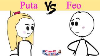 Puta VS Feo  ROUND 3 FREESTYLE RAP [upl. by Suryc]