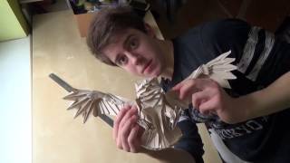 Origami Blakiston Fish Owl by Katsuta Kyohei TimeLapse [upl. by Rep258]