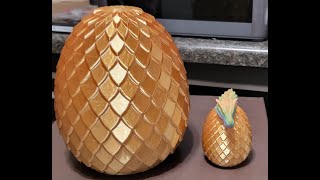 3D Printed Large Bronze Dragon Egg with Large Dragon Inside [upl. by Adraynek]