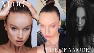 Life of a model in LA  castings amp what to expect  trying out a 6 eyeshadow palette [upl. by Eanom17]