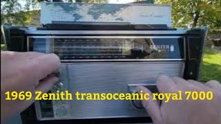 Zenith transoceanic royal 7000 vintage shortwave radio 1969 [upl. by Oetsira]