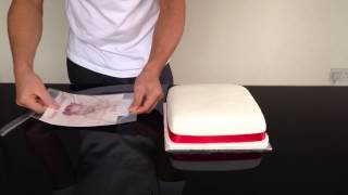 How to place edible cake topper on a cake [upl. by Brightman]