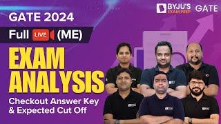 GATE 2024 Exam Analysis  Mechanical Engineering  Detailed Solution amp Cut Off  BYJUS GATE [upl. by Harriette]