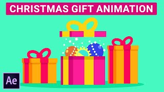 Christmas Gift Opening Animation Tutorial in After Effects [upl. by Nadine]