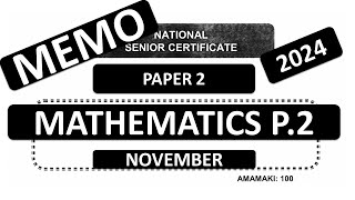 Copy of P2 MEMO MATHEMATICS PAPER 2 GRADE 12 FINAL EXAMS NOVEMBER EXAMS 2024 THUNDEREDUC [upl. by Ahsinoj]