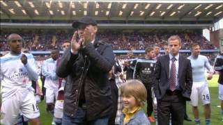 Petrov leads Villa Park lap of honour [upl. by Ahsiakal]