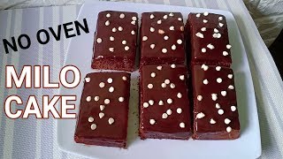 No Oven Milo Cake Recipe  How to Bake Milo Cake Without Oven [upl. by Secnirp]