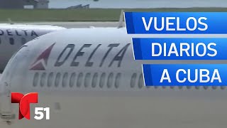 Delta retoma dos vuelos diarios a Cuba desde Miami [upl. by Ark]