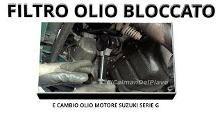 SMONTARE IL FILTRO OLIO BLOCCATO tutorial cambio olio motore suzuki G13BB wagon r jimmy ecc [upl. by Shelia]