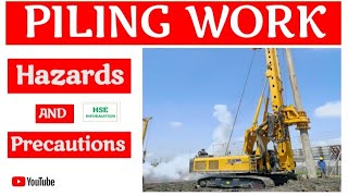 Piling Work Safety  Hazards and Precautions in Hindi [upl. by Ocinemod]