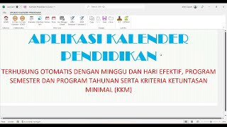 Aplikasi Kalender Pendidikan Terbaru V21 [upl. by Iderf]