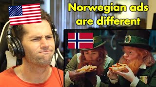 American Reacts to Norwegian Cheese Commercials [upl. by Trstram]