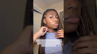 Hair transformation knotless box braids on yourself braids knotlessbraids hair shorts 4chair [upl. by Ginni]