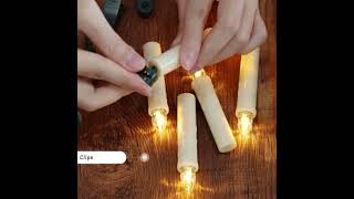 0881 LED Candle Light With Timer Remote And Flickering Flames Battery Operated Window Candle [upl. by Neilla]